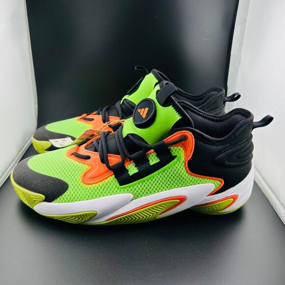 Adidas BYW Select Basketball Shoes Solar Green Impact Orange Core IG4948 Sz 11 - Picture 8 of 9